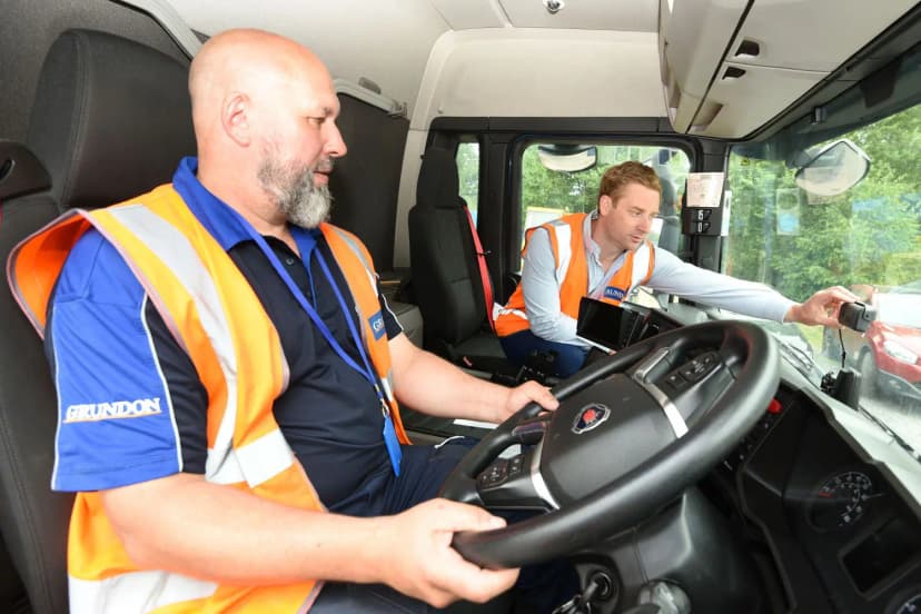 AI drives safety first as Grundon invests £750k over the next three years in new driver programme cover image